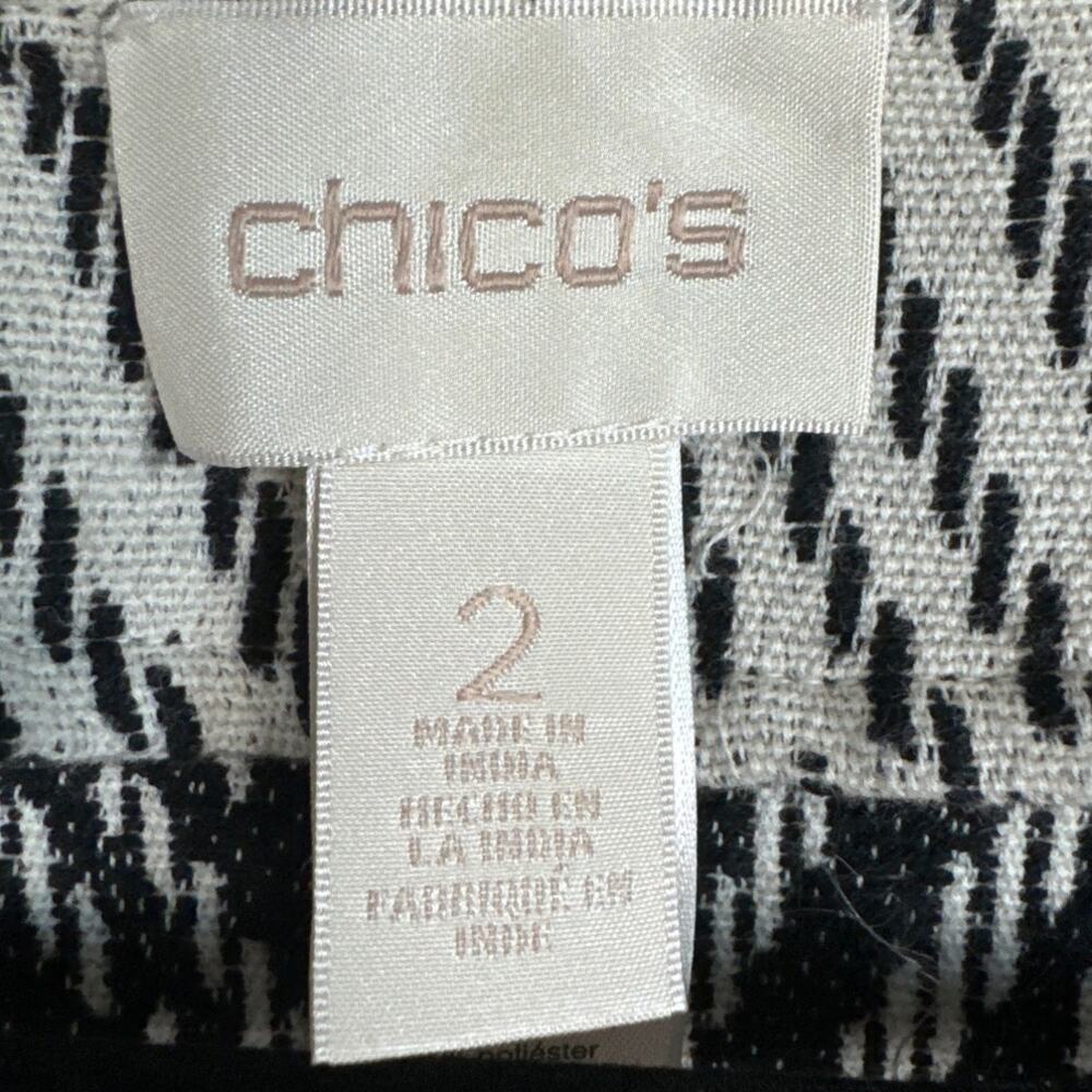 Artisan Appliqué Open Front Jacket Size M Art To Wear Indie Boho Chico's Style - Picture 8 of 10